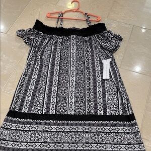 Three Hearts Black and White Patterned Dress